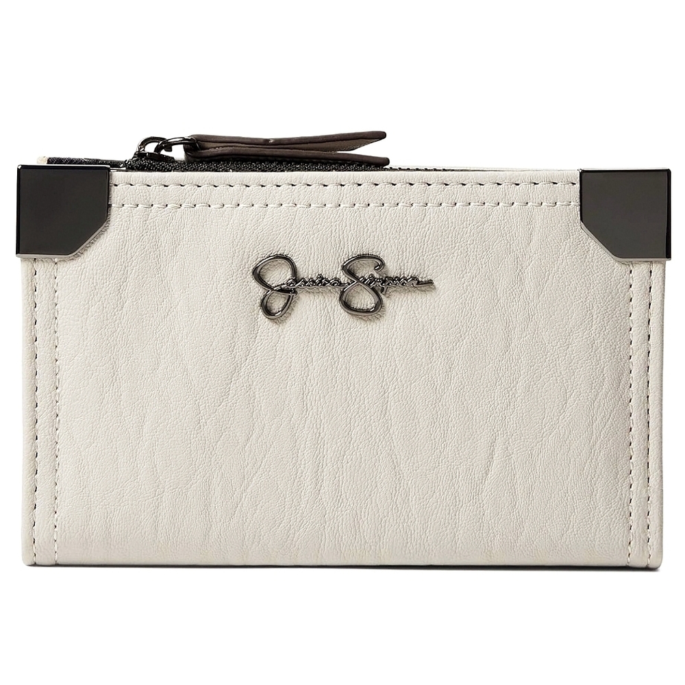 Jessica Simpson Cream Leather Accessory with Silver Detail